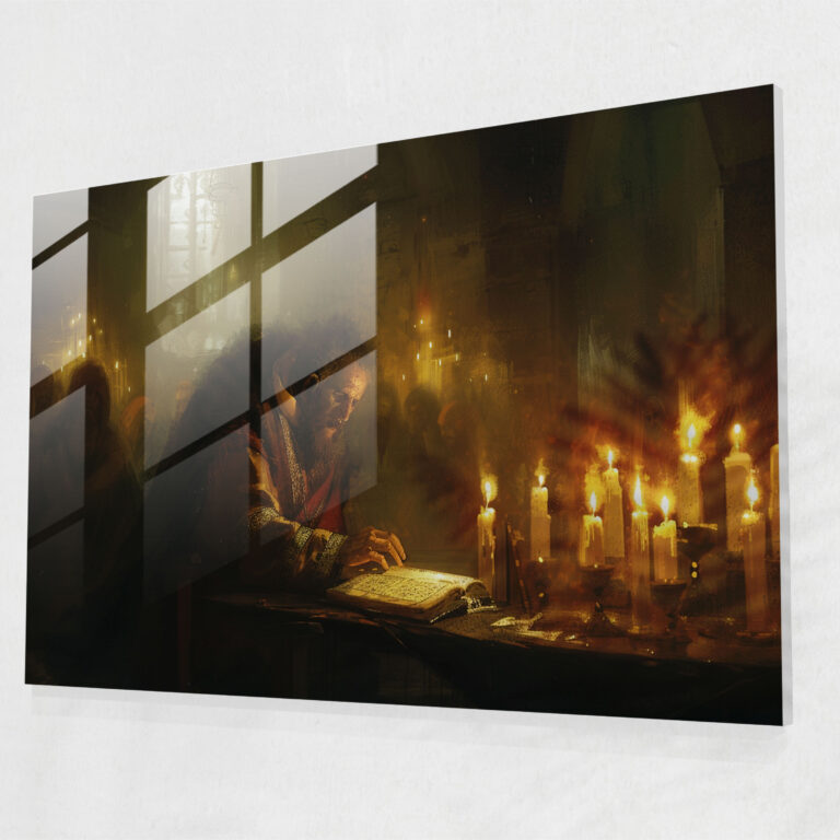 Rembrandt Glass Print Religious Imagery - Rembrandt, Glass Print, Glass Wall Art, Soft Lighting