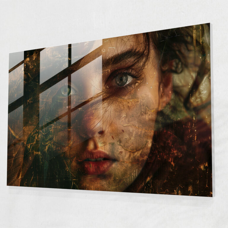 Glass Wall Art Mysterious Portrait Rembrandt - Rembrandt, Rembrandt, Glass Wall Art, Glass Art