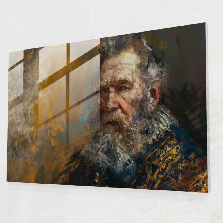 Glass Wall Art Regal Portrait Rembrandt - Rembrandt, Rembrandt, Glass Wall Art, Glass Art