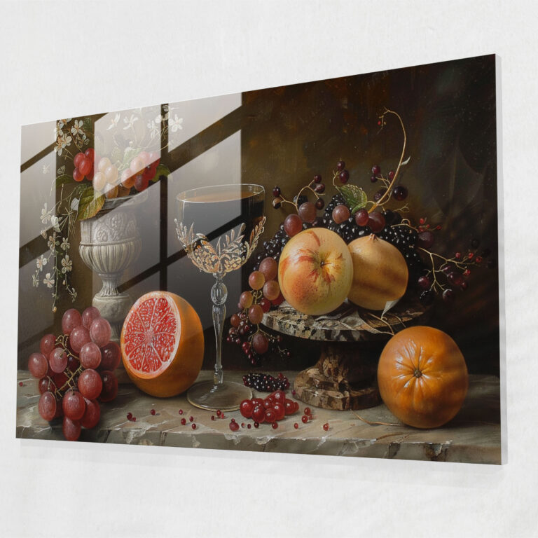 Rembrandt Glass Wall Art - Golden Age Still Life - Rembrandt, Rembrandt, Modern Art, Glass Wall Art