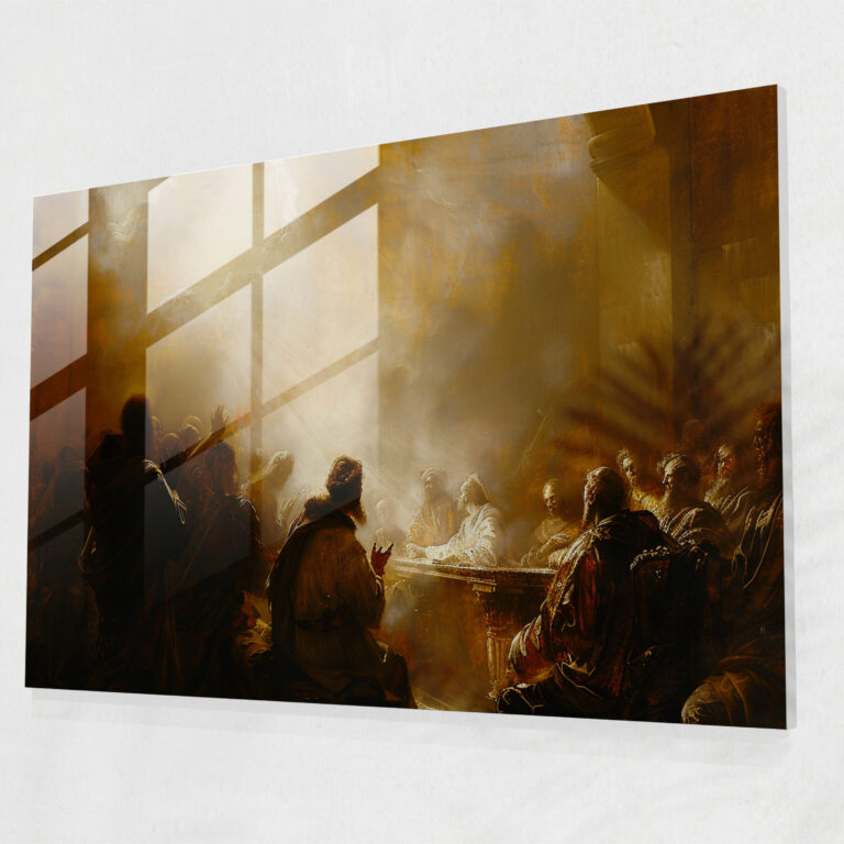 Rembrandt Wall Decoration - Dramatic Biblical Scene - Rembrandt, Glass Art, Modern Art, Wall Decoration