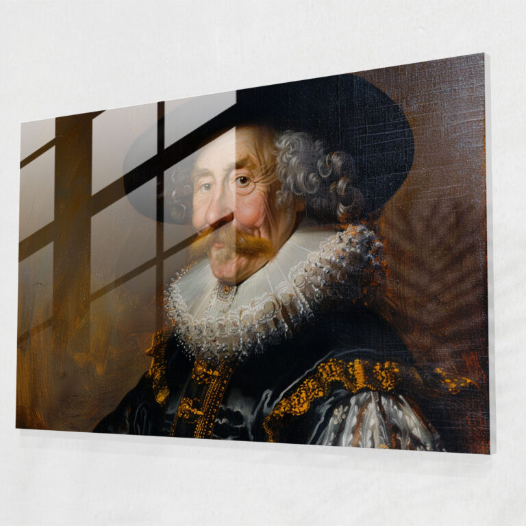 Rembrandt Glass Print - Portrait Of A Nobleman - Rembrandt, Glass Print, Modern Art, Rembrandt