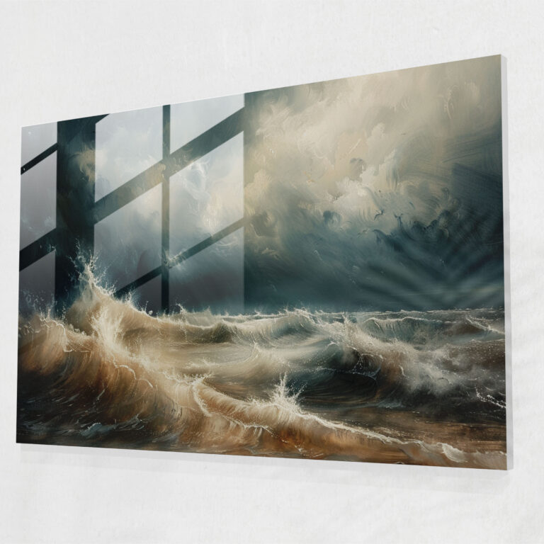 Rembrandt Glass Wall Art - Stormy Seascape - Rembrandt, Modern Art, Rembrandt, Glass Wall Art