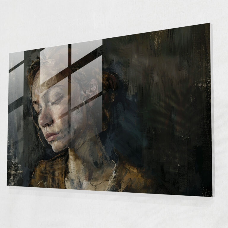 Rembrandt Glass Wall Art - Intimate Portrait Of A Woman - Rembrandt, Wall Decoration, Modern Art, Glass Wall Art