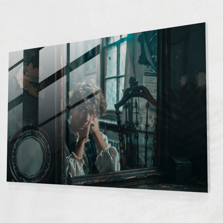 Rembrandt Glass Print: Dramatic Self-Portrait - Rembrandt, Glass Print, Rembrandt, Wall Decoration