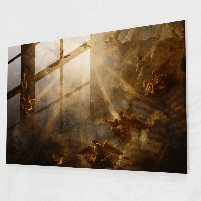Rembrandt Glass Wall Art: Heavenly Angels - Rembrandt, Rembrandt, Glass Wall Art, Home Decoration