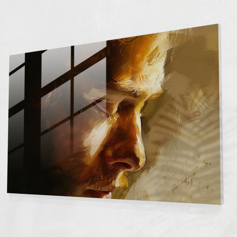 Rembrandt Glass Wall Art: Study Of Light And Shadow - Rembrandt, Glass Wall Art, Light And Shadow, Study