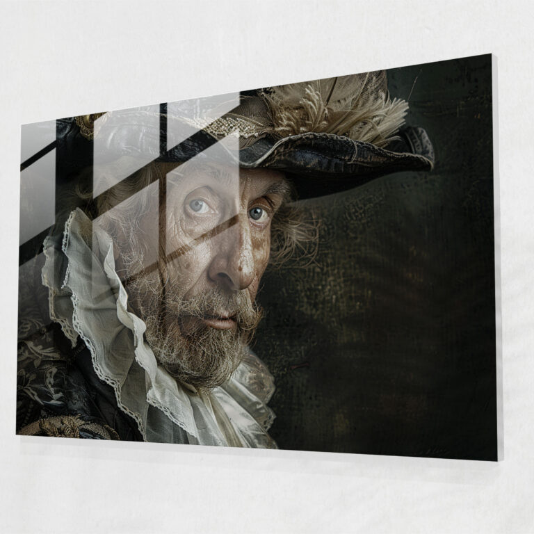 Rembrandt Glass Print - Regal Masters - Rembrandt, Sophisticated, Glass Wall Art, Old Masters