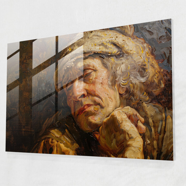 Rembrandt Glass Print - Portrait Of A Man - Rembrandt, Rembrandt, Glass Print, Home Decoration