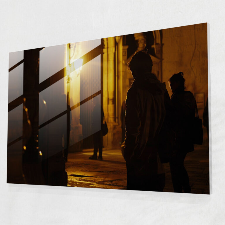 Rembrandt Home Decoration - Night Scene With Figures - Rembrandt, Home Decoration, Mysterious Decor, Glass Art