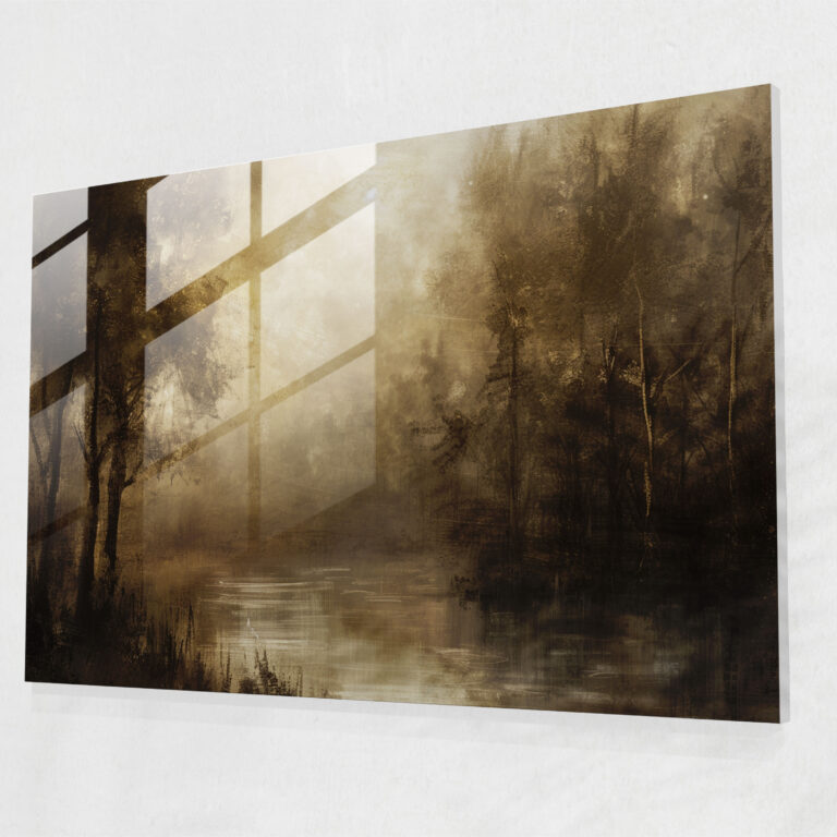 Rembrandt Glass Print - Warm Landscape - Rembrandt, Glass Print, Cozy Atmosphere, Rembrandt