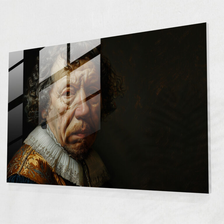 Rembrandt Glass Print Home Decoration - Rembrandt, Portrait, Regal, Old Master