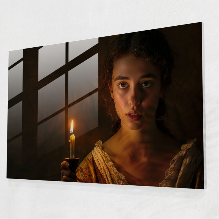 Rembrandt Glass Wall Art Wall Decoration - Rembrandt, Dramatic Lighting, Glass Wall Art, Home Decor