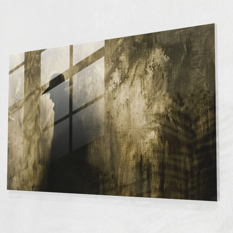 Rembrandt Glass Wall Art Glass Print - Rembrandt, Figure In Shadow, Intriguing, Glass Wall Art