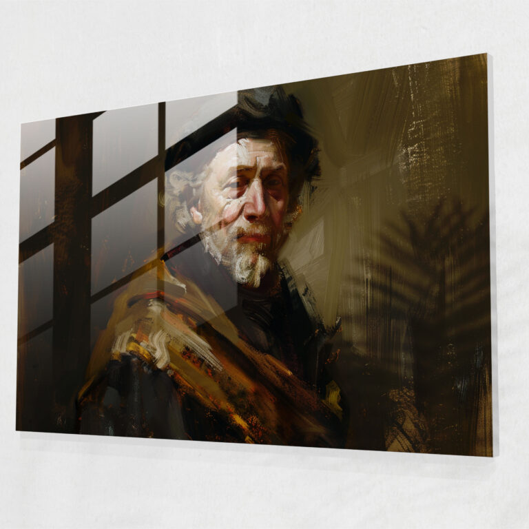 Rembrandt Glass Print - Portrait Of A Man - Rembrandt, Portrait, Art, Rembrandt