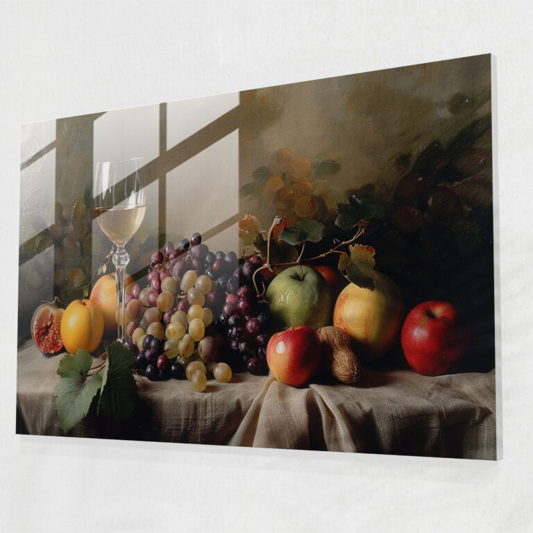 Rembrandt Glass Print - Still Life Of Fruits - Rembrandt, Art, Rembrandt, Home Decoration