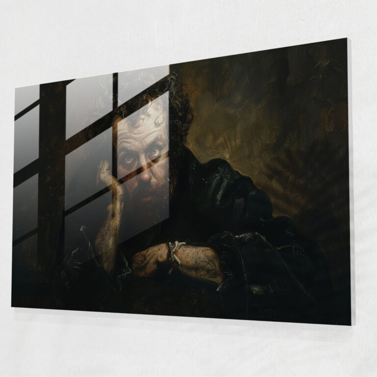 Rembrandt Glass Wall Art - Self-Portrait Of The Artist - Rembrandt, Self-Portrait, Home Decoration, Rembrandt