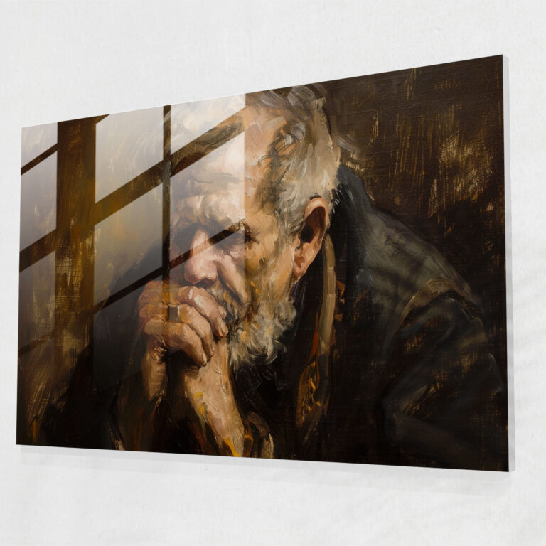Rembrandt Glass Print - Rembrandt, Light And Shadow, Contrast, Home Decoration