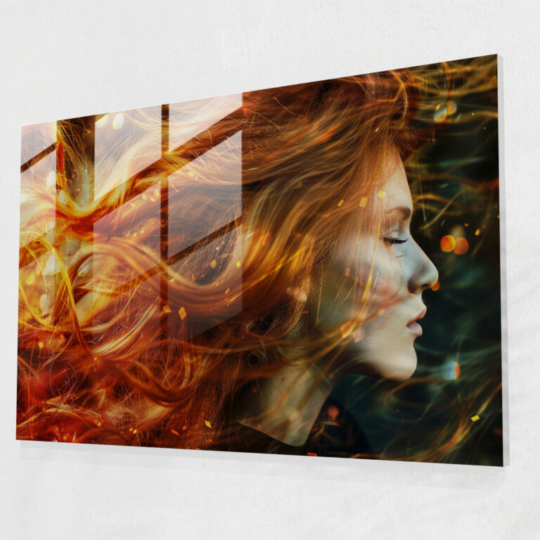 Rembrandt Glass Print Wall Decoration - Rembrandt, Rich Colors, Elegant Woman, Glass Print