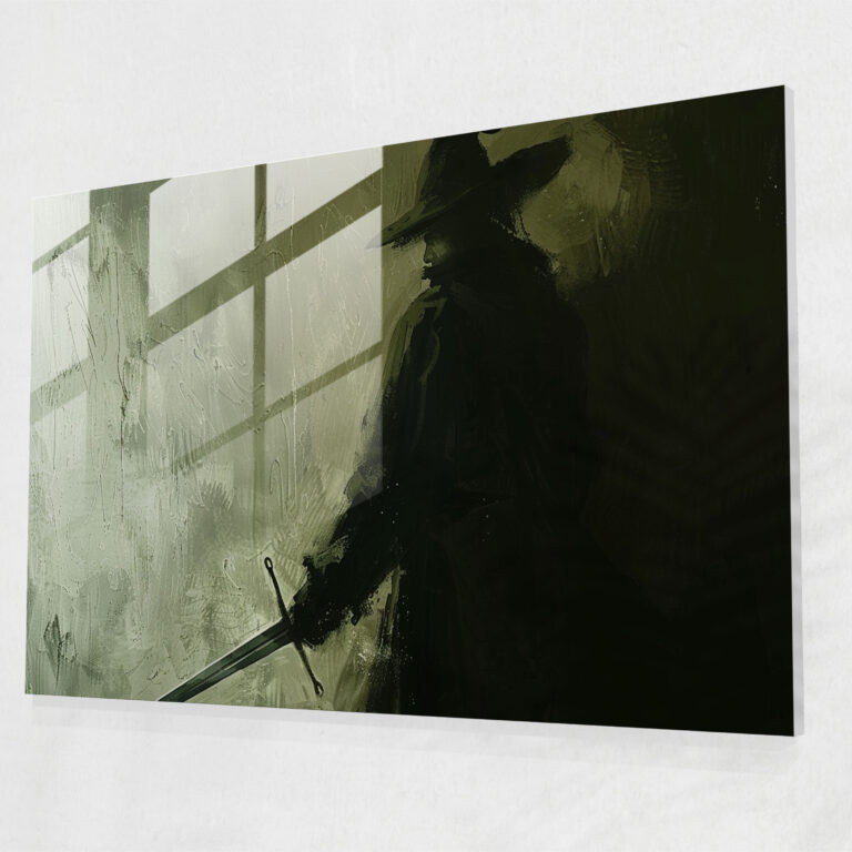 Rembrandt Glass Art Modern Art - Rembrandt, Man With Sword, Rembrandt, Glass Art