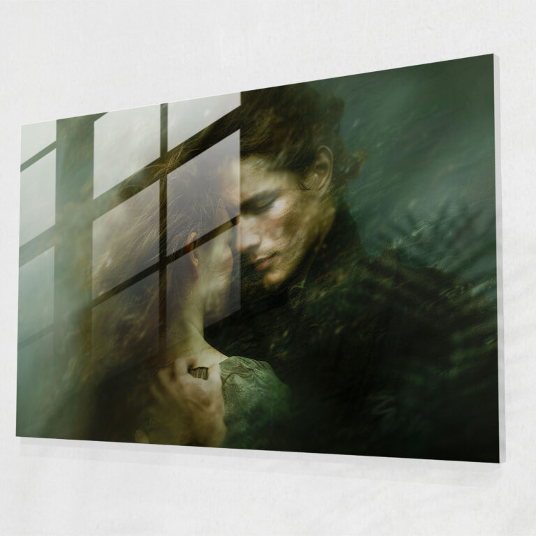 Rembrandt Glass Print Modern Art - Rembrandt, Modern Art, Rembrandt, Couple Embracing