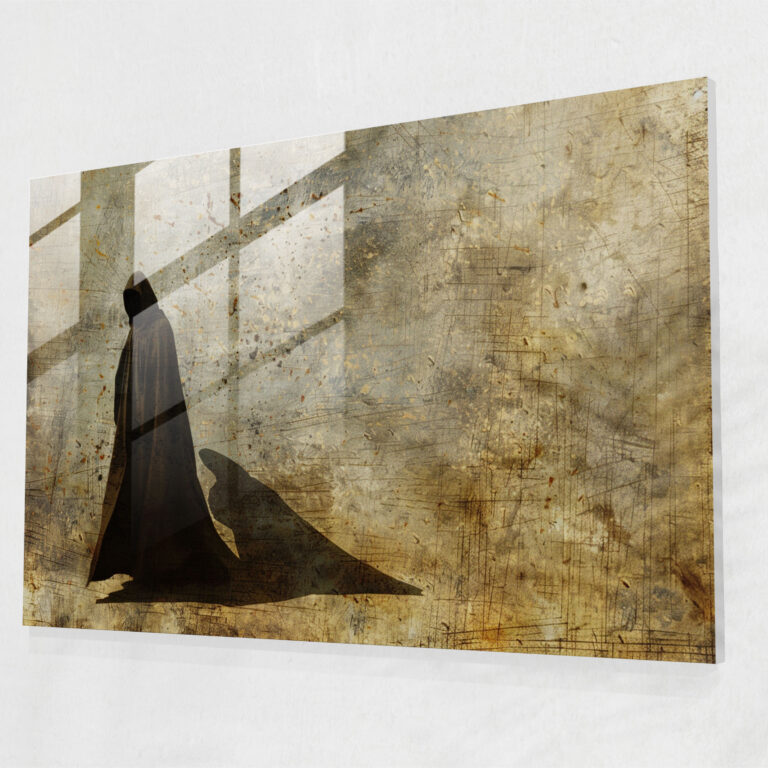 Rembrandt Glass Print Wall Decoration - Rembrandt, Glass Print, Mysterious Figure In Cloak, Intriguing Shadows