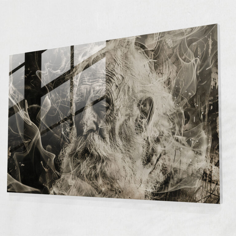 Rembrandt Glass Wall Art Old Man - Rembrandt, Rembrandt, Modern Art, Home Decoration