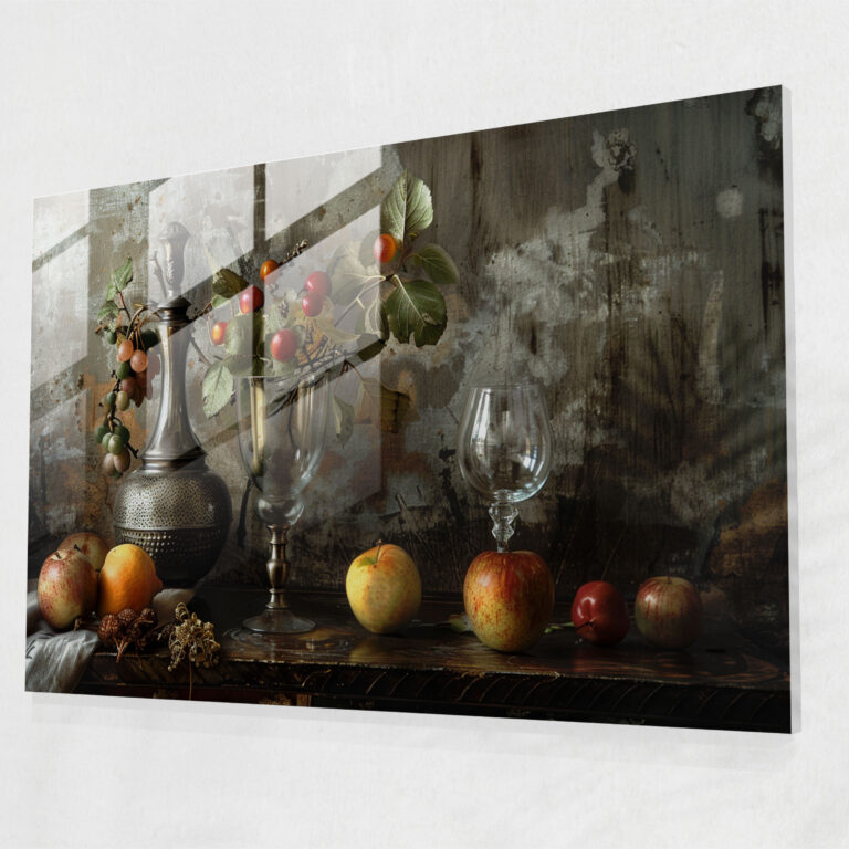 Rembrandt Glass Print Still Life - Rembrandt, Rembrandt, Glass Print, Home Decoration
