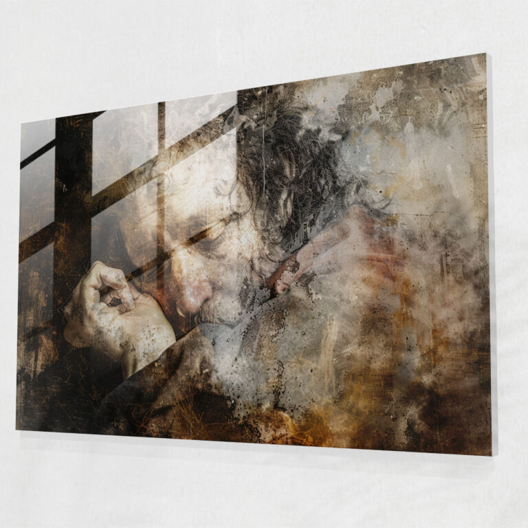Rembrandt Glass Wall Art Portrait Of A Man - Rembrandt, Glass Wall Art, Wall Decoration, Glass Print