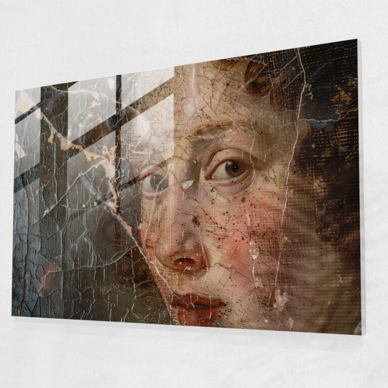 Rembrandt Glass Wall Art Portrait Of A Woman - Rembrandt, Glass Art, Modern Art, Glass Wall Art