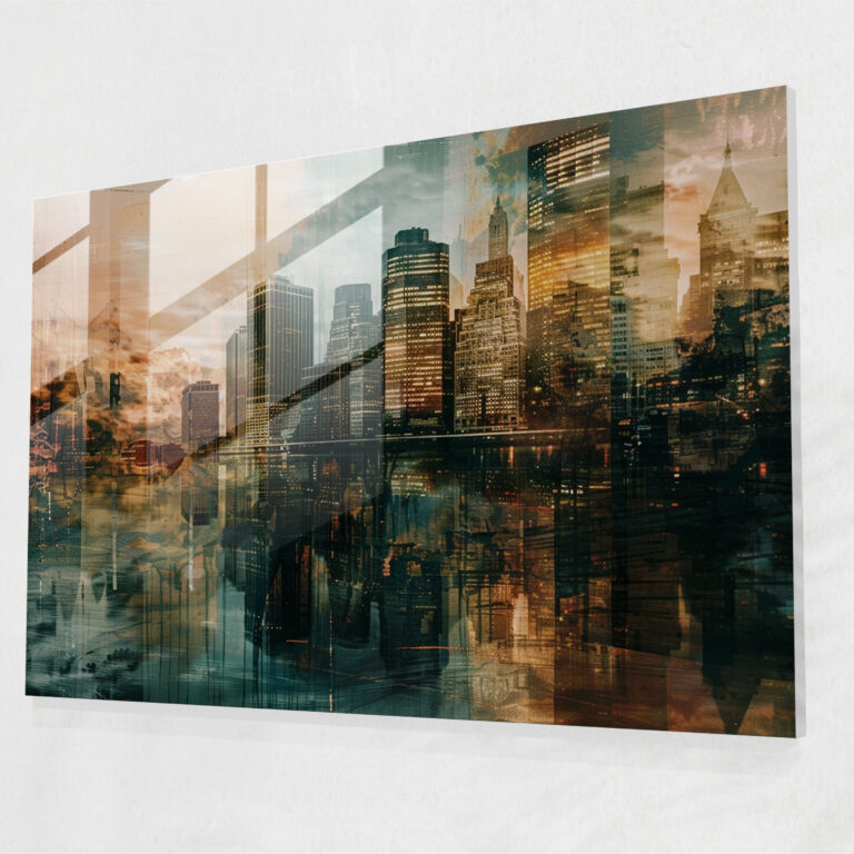 Rembrandt Glass Wall Art Cityscape - Rembrandt, Glass Wall Art, Modern Art, Wall Decoration