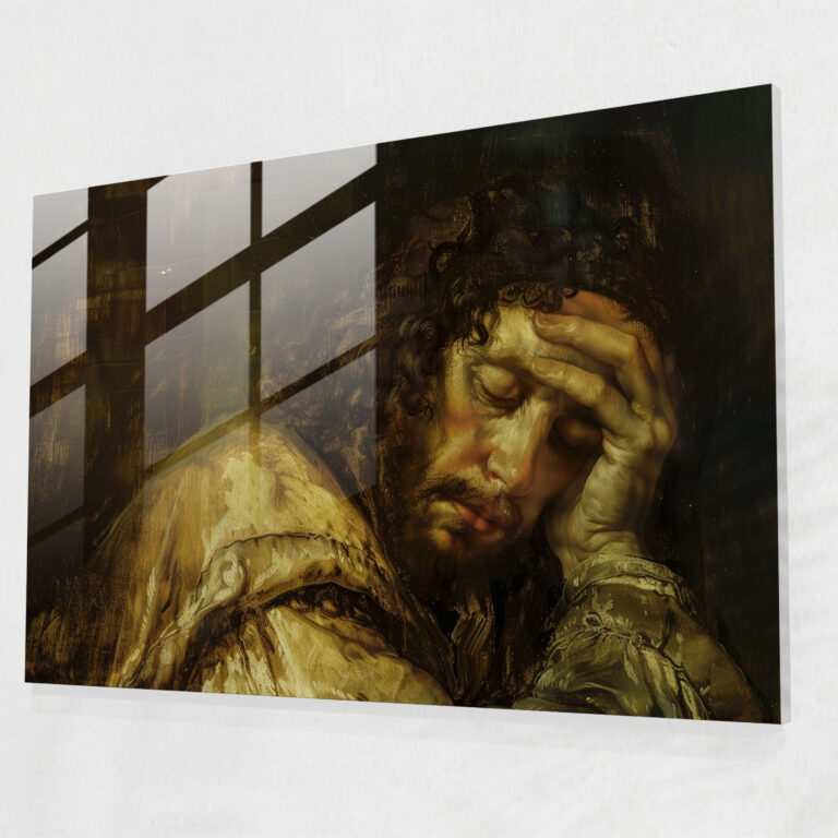 Rembrandt Glass Print Religious Painting - Rembrandt, Glass Print, Home Decoration, Modern Art