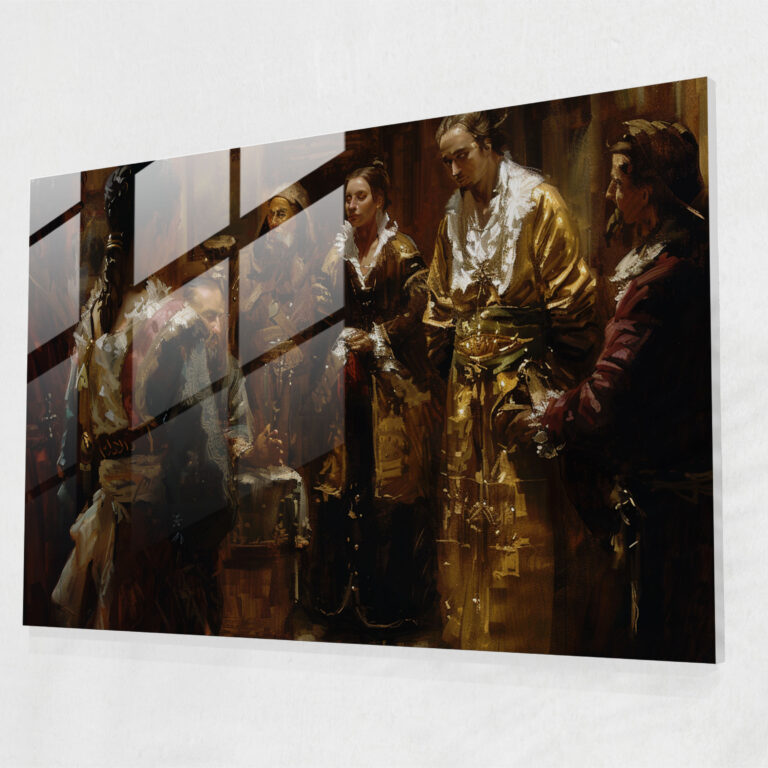 Rembrandt Glass Print Wall Decoration - Rembrandt, Historical Scene, Wall Decoration, Elegant