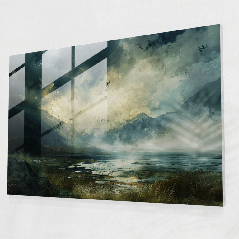 Rembrandt Glass Print Modern Art - Rembrandt, Landscape, Rembrandt, Modern Art