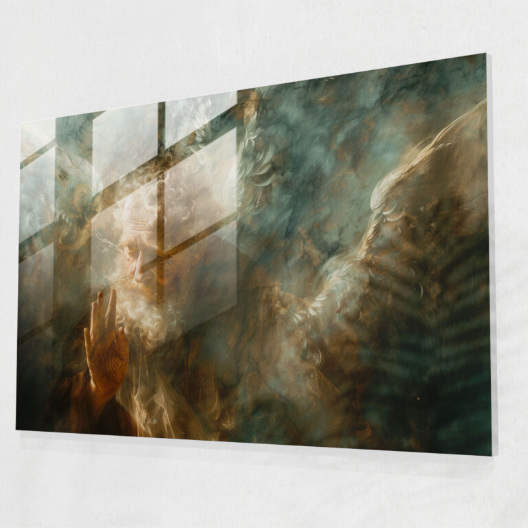 Rembrandt Glass Wall Art Glass Art - Rembrandt, Angels, Rembrandt, Glass Art