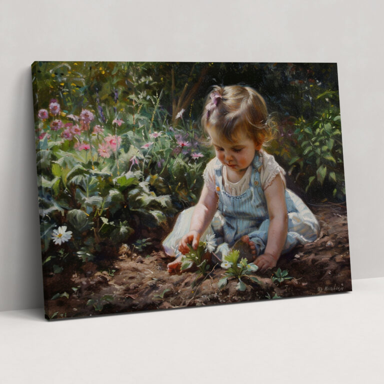 Realism Canvas Print: Portrait Of A Young Child - Realism, Home Decoration, Realism, Canvas Print