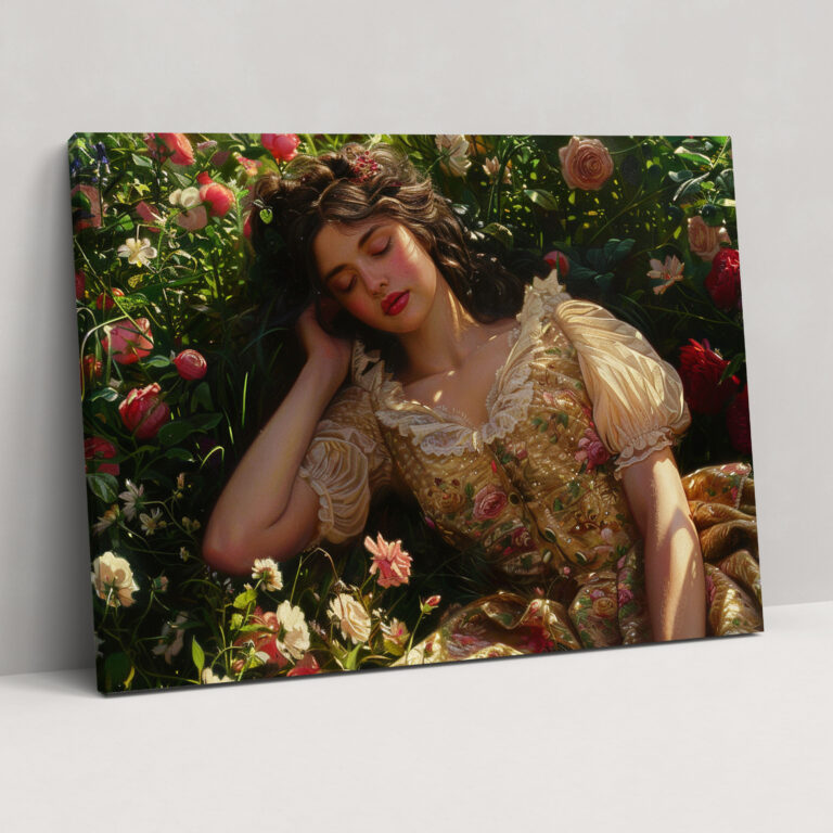 Realism Canvas Print Wall Art - Portrait Woman In Garden - Realism, Garden, Wall Art, Realism