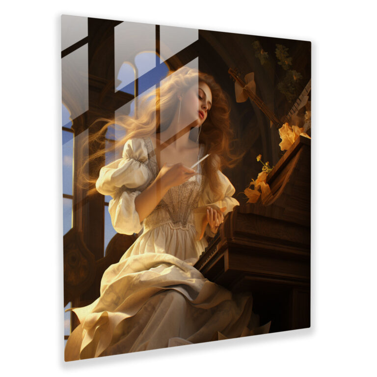 Renaissance Glass Print - Melodies Of Inspiration - Renaissance, Home Decoration, Inspiration, Melodies