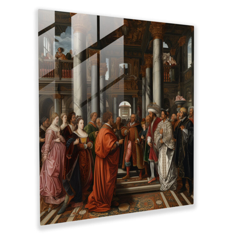 Renaissance Palace Glass Print - Renaissance, Modern Art, Glass Wall Art, Renaissance