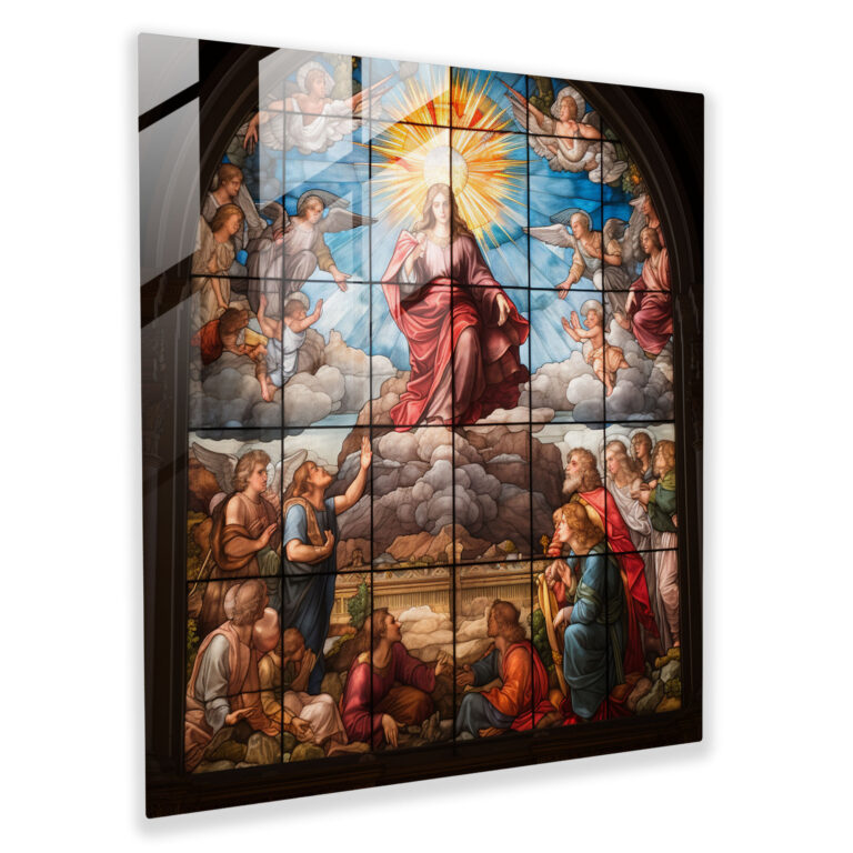 Heavenly Renaissance Glass Print - Renaissance, Modern Art, Home Decoration, Heavenly Light