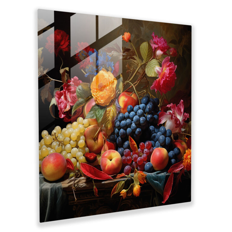 Renaissance Still Life Glass Print - Renaissance, Still Life, Wall Decoration, Flowers