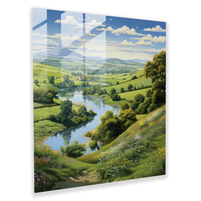 Renaissance Landscape Glass Print - Renaissance, Glass Art, Renaissance, Home Decoration