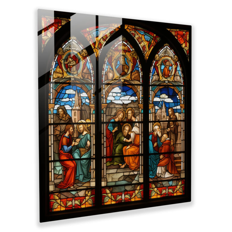 Renaissance Stained Glass Print - Renaissance, Renaissance, Stained Glass, Modern Art