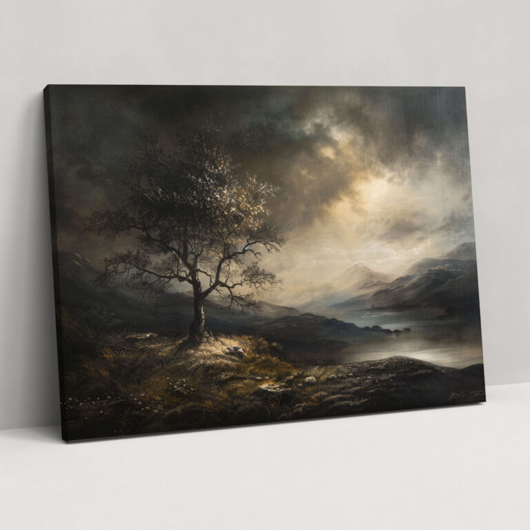 Rembrandt Lone Tree Canvas Print - Rembrandt, Canvas, Canvas Print, Canvas Wall Art