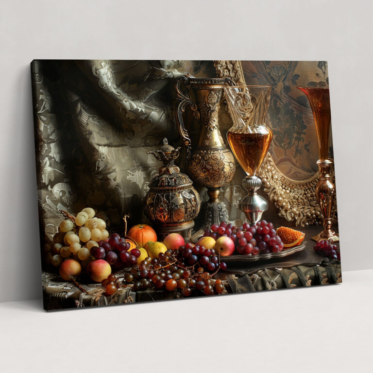 Rembrandt Elegant Still Life Canvas Print - Rembrandt, Home Decoration, Wall Decoration, Canvas Wall Art