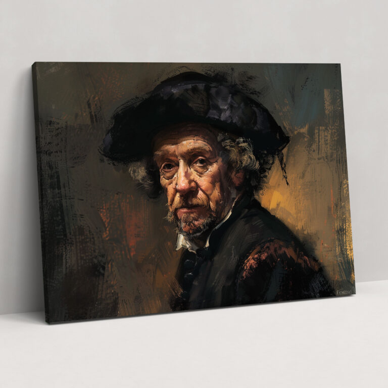 Dramatic Rembrandt Portrait Wall Art - Rembrandt, Canvas Print, Canvas, Home Decoration