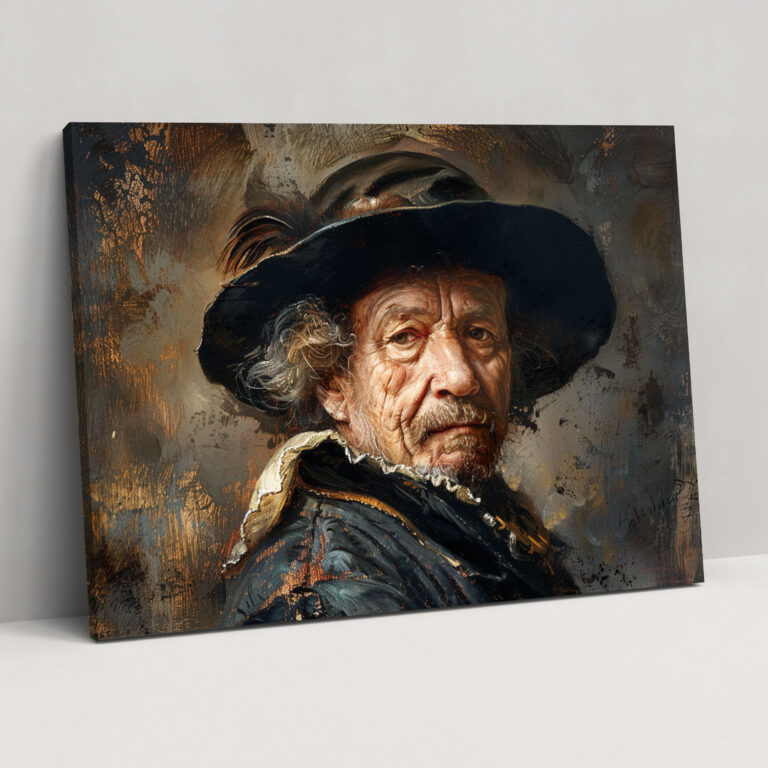Rembrandt Historical Figure Canvas Print - Rembrandt, Wall Art, Rembrandt, Canvas Wall Art