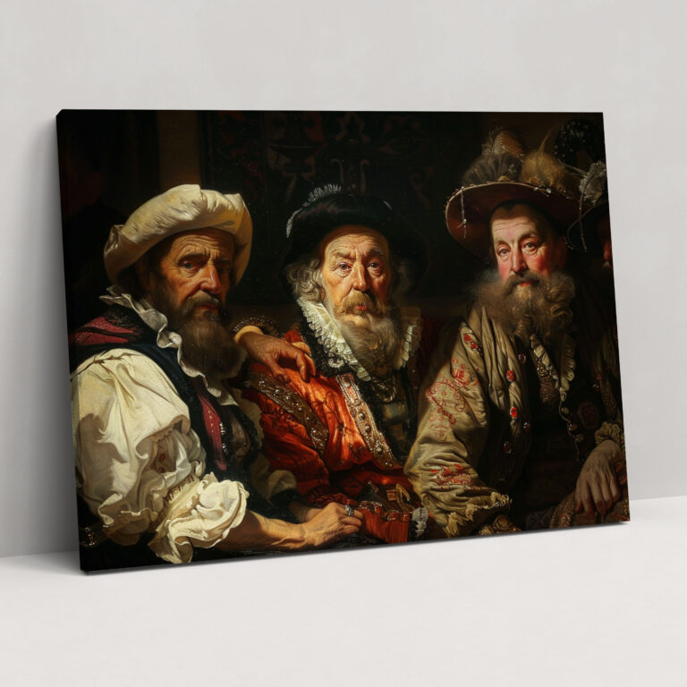 Rembrandt Merchants Group Portrait Canvas Print - Rembrandt, Rembrandt, Wall Decoration, Canvas Wall Art