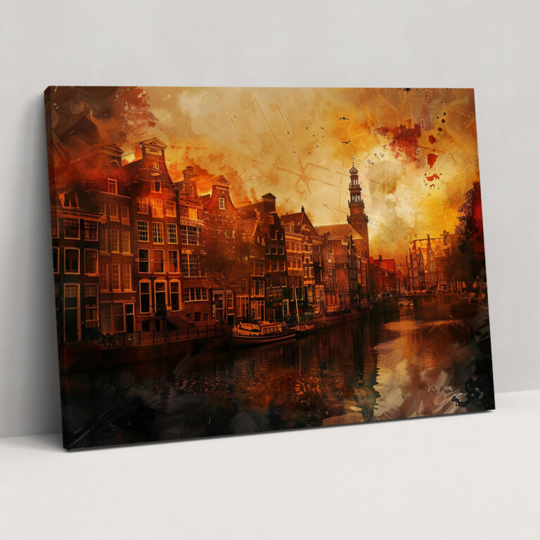 Rembrandt Amsterdam Cityscape Wall Art - Rembrandt, Wall Art, Rembrandt, Canvas Print