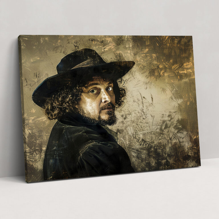 Rembrandt Modern Self-Portrait Canvas Print - Rembrandt, Canvas, Rembrandt, Home Decoration